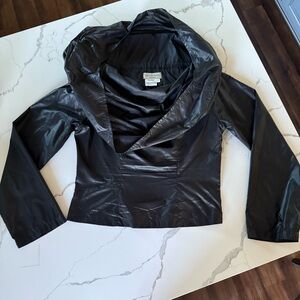 Vintage Ivan Grundhal Avant-garde Wire Collar Tube Neck Black Top Size 38 / 6